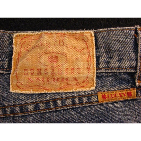 Lucky Brand Womans CUTOFF JEAN SHORTS W 32 Size 14 Hot Pants Daisy Dukes - Picture 6 of 8